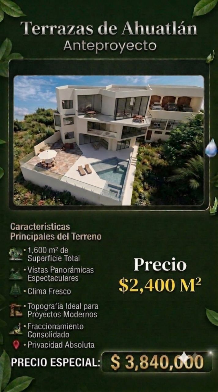 Terrenos en Jardines de Ahuatlan